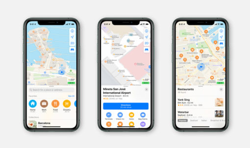Apple Maps Search Sample Screens